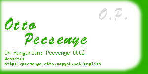 otto pecsenye business card